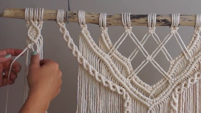 DIY Macrame Tutorial - Intermediate Wall Hanging Part 2 смотреть онлайн