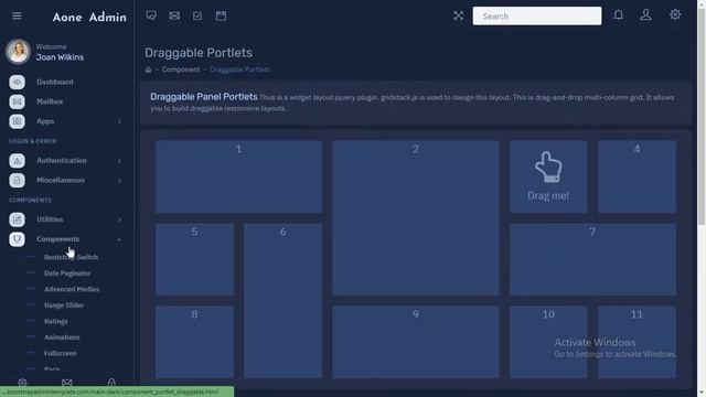 Aone Bootstrap Dashboard Admin Template смотреть онлайн