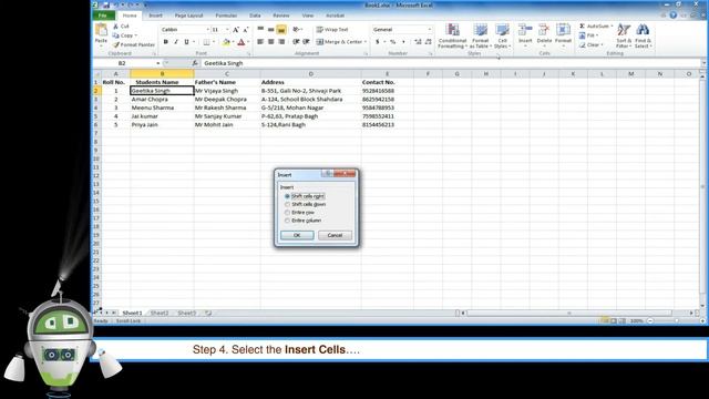 Chapter 7 - Editing in MS Excel 2010 Part 4 - Inserting Cells | Class 5 Computer смотреть онлайн