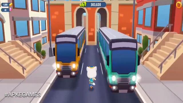 Talking Tom Gold Run MAGIC WISH event Genie Angela vs Roy Raccoon Gameplay Android iOS смотреть онлайн