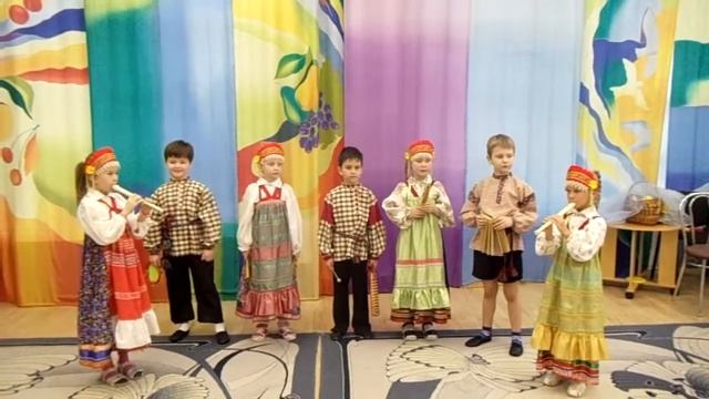 Оркестр народных инструментов в детском саду."Долговязый журавель"-русская народная песня. смотреть онлайн