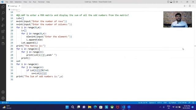 Coding Exercise On 2D List In Python | Matrix Transpose | Python Tutorials For Beginners смотреть онлайн