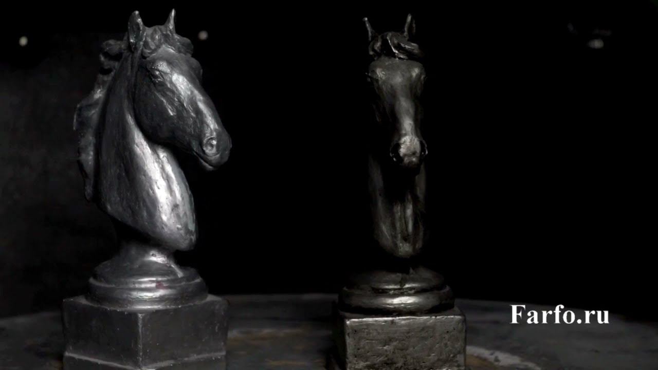 Шахматная фигура Конь из камня смотреть онлайн