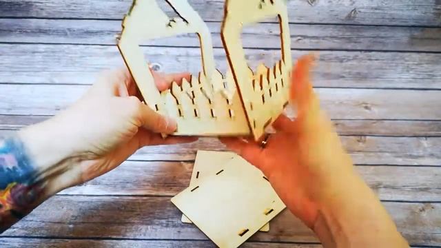 Деревянная заготовка "Кормушка для птиц" смотреть онлайн