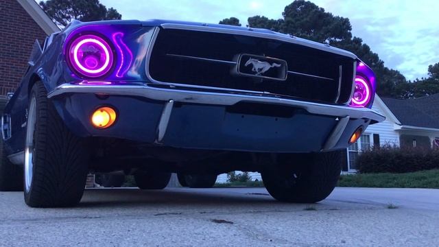 67 Mustang 65-68 Led Headlight conversion RGB halo rings смотреть онлайн