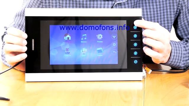 Подключение и просмотр меню видеодомофона «HDcom S-108»
