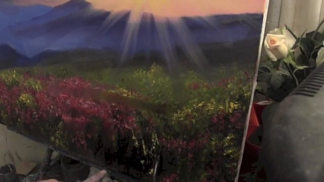 Мастер-класс по живописи маслом №61 - Цветочное поле. Как рисовать. Урок рисования Игорь Сахаров смотреть онлайн