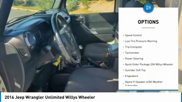 2016 Jeep Wrangler Unlimited Willys Wheeler FOR SALE in Peoria, AZ K5897 смотреть онлайн
