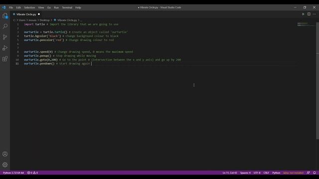Vibrate Circle using Python & Turtle library ? смотреть онлайн