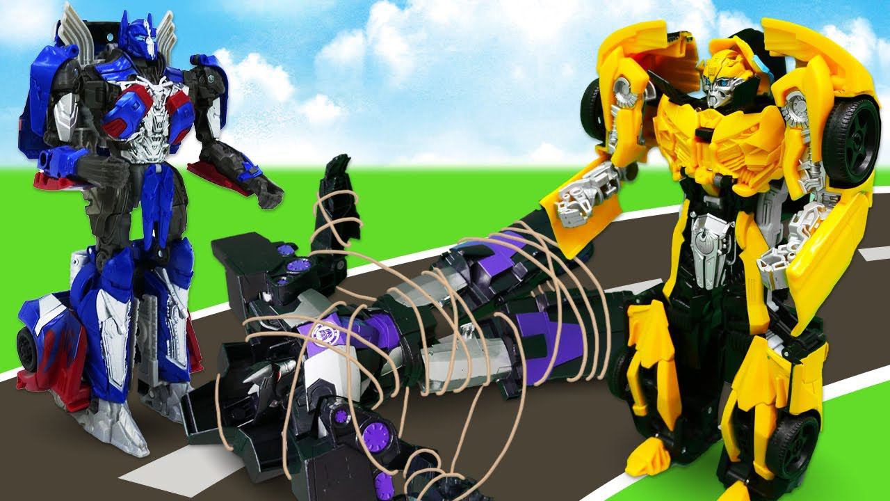 Видео игры битвы - Бамблби и Оптимус против Мегатрона! - Роботы Трансформеры в сборнике видео смотреть онлайн