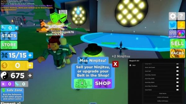 roblox script ninja legends auto farm auto sell and more script pastebin