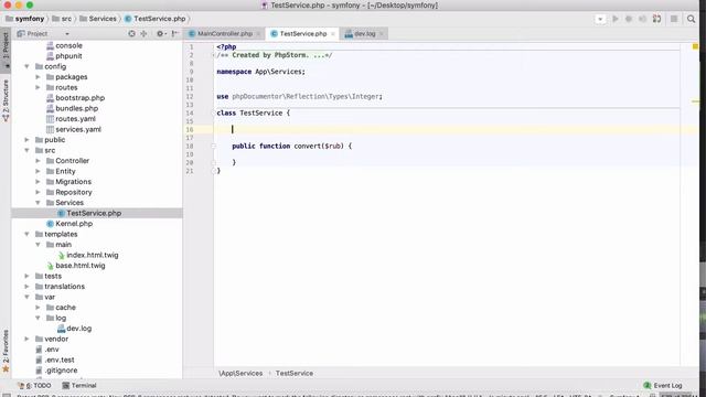 Создание своего сервиса в Symfony
