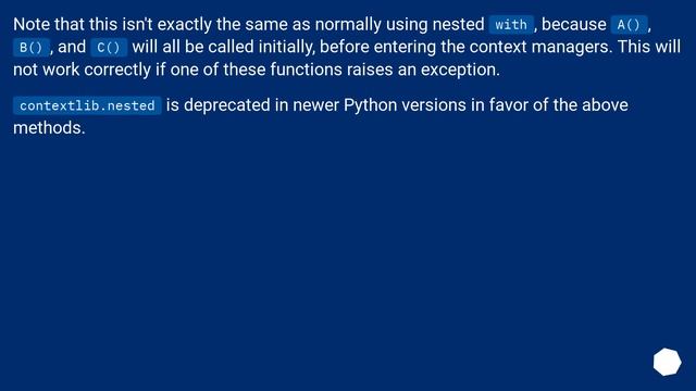 Create a "with" block on several context managers? смотреть онлайн