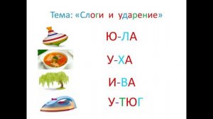 "Слоги и ударение" 1 класс. Обучение грамоте. Учитель Михайлова Людмила.