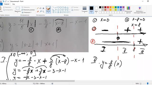 Математика 9 класс. Графики с модулями. смотреть онлайн