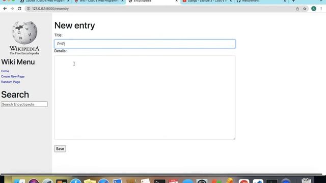 CS50 project 1 wiki , web programming with python and java script project смотреть онлайн