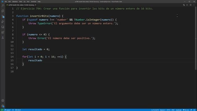 JavaScript - Ejercicio 794: Crear una Función para Invertir los Bits de un Número Entero de 16 Bits смотреть онлайн