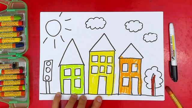 Как нарисовать ДОМИКИ для детей от РыбаКит смотреть онлайн