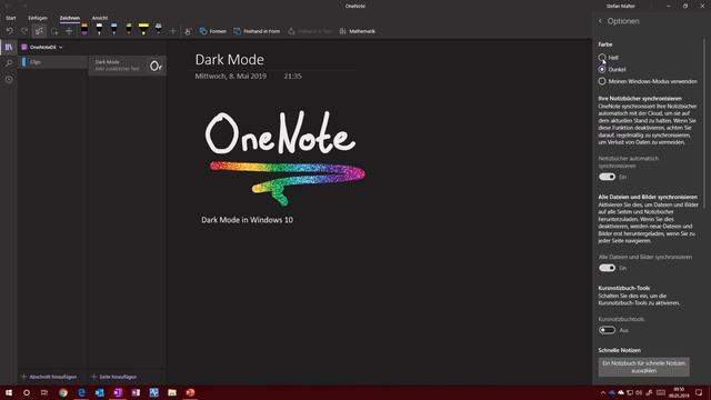 Dark Mode in OneNote für Windows 10 aktivieren | Malter365.de смотреть онлайн