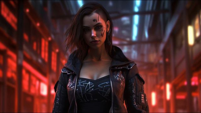 midjourneyで作成されたAI美女☆Cyber punk girl Art смотреть онлайн