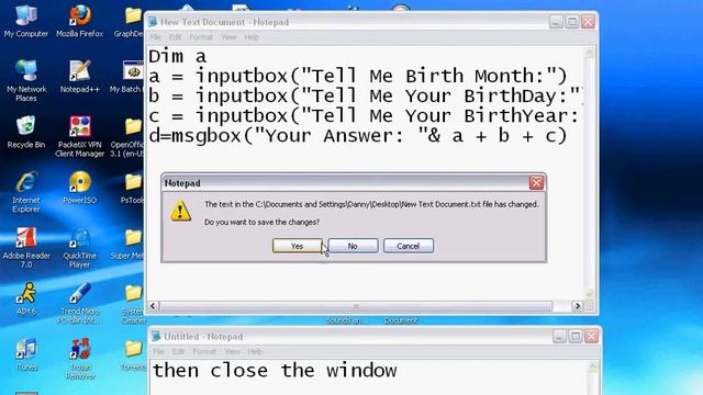 Vbscript Tutorial: Create A Script That Says your Birthdate смотреть онлайн