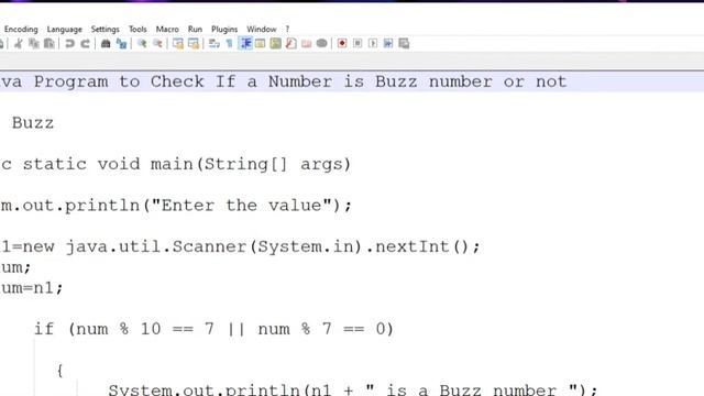 Buzz Number || program to check Buzz number or not || java program buzz number || code with ved смотреть онлайн
