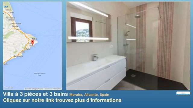 Villa à 3 pièces et 3 bains à vendre à Moraira, Alicante, Spain смотреть онлайн