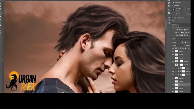 Dystopian romance cinematic photo Manipulation, Photoshop digital art, adobe photoshop tutorial смотреть онлайн