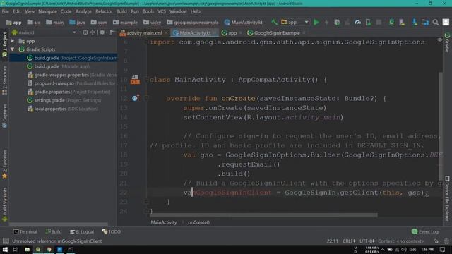 Google SignIn in Android using Android Studio - Kotlin смотреть онлайн