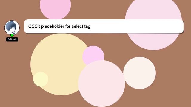 CSS : placeholder for select tag смотреть онлайн