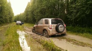 Suzuki Grand Vitara на бездорожье. Сузуки Гранд Витара vs Нива. Тест лебёдки. Часть 3.
