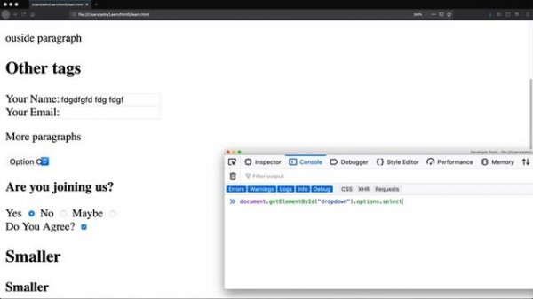 HTML - Input, Dropdown, Checkbox, Radio - HTML5 & JavaScript - Part 2