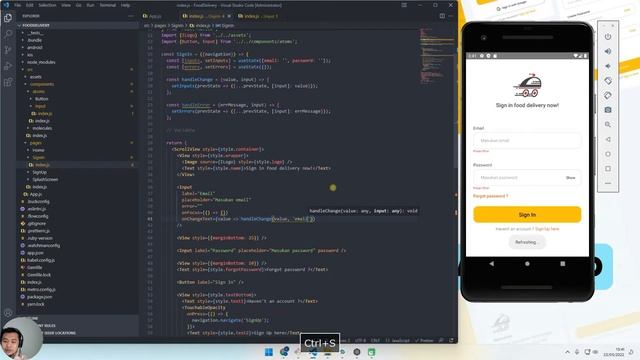 #08 Validasi Input SignIn Page React Native - Food Delivery App смотреть онлайн