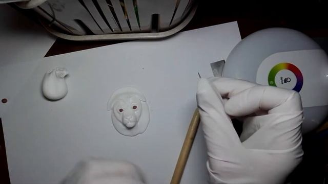 Лев. Лев из полимерной глины. Кулон из полимерной глины. Подвеска из полимерной глины. смотреть онлайн