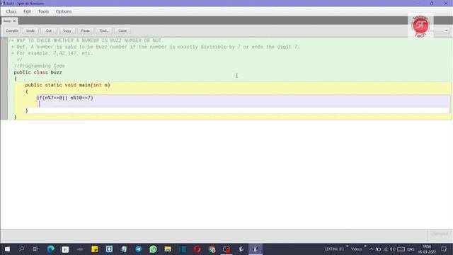 Java Program to Check for Buzz number | BUZZ NUMBER | #SolutionistTech смотреть онлайн
