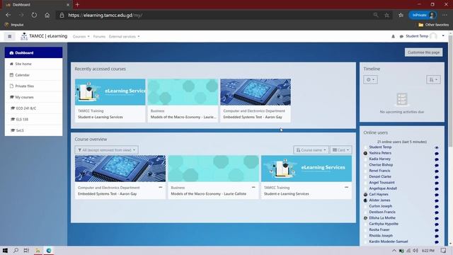 TAMCC MOODLE смотреть онлайн