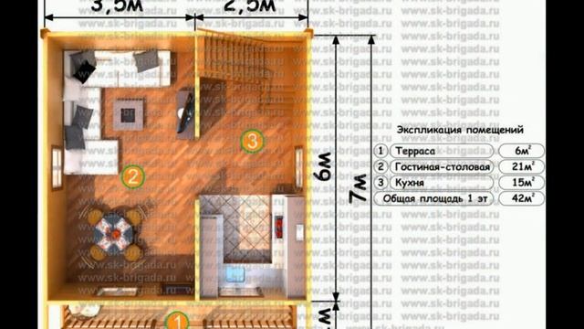 Дачный дом 6х7 с террасой и балконом смотреть онлайн