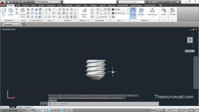 making 3D bulb with filament in AutoCAD смотреть онлайн