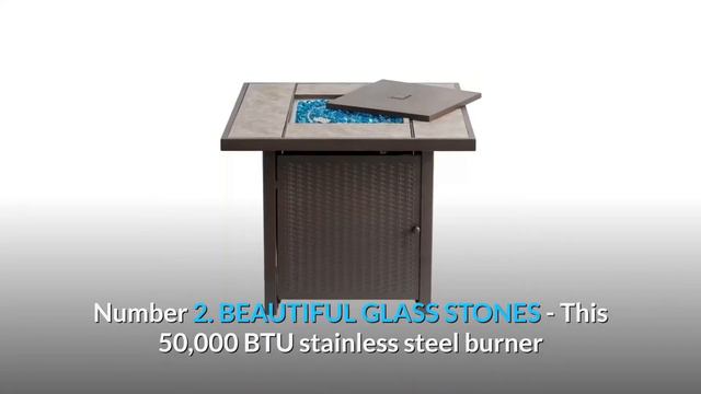 BALI OUTDOORS Propane Gas Fire Pit Table, 32 inch 50,000 BTU Square Gas Firepits for Outside Review смотреть онлайн
