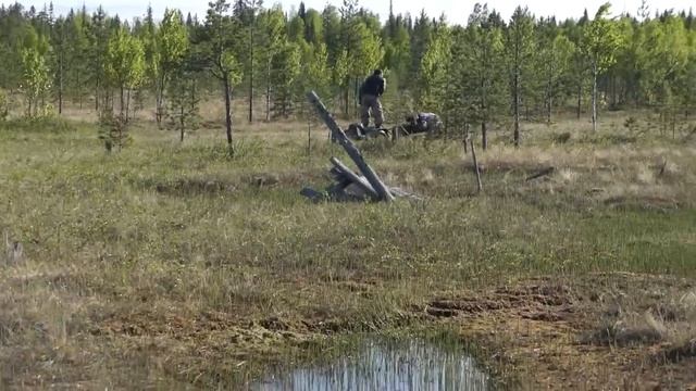 паксус 500 9л.с. по болоту с тележкой. смотреть онлайн