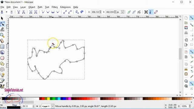 Inkscape - Draw Curved Line or Path смотреть онлайн