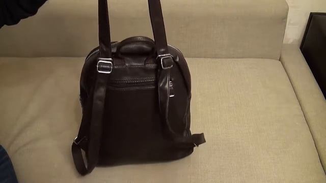 Сумка-рюкзак темно-коричневый смотреть онлайн