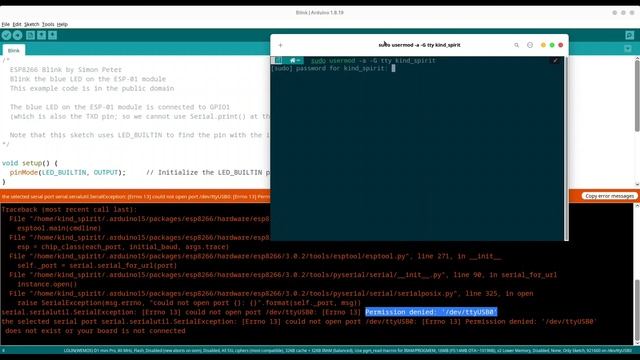 ESP Tutorial Playlist - How to solve Permission denied: /dev/ttyUSB0 смотреть онлайн