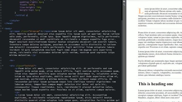 HTML for Beginners — Drop caps using CSS effects смотреть онлайн
