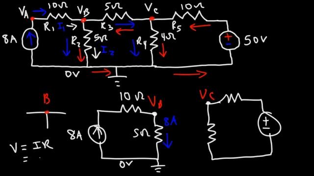 Node Voltage Method Circuit Analysis With Current Sources смотреть онлайн