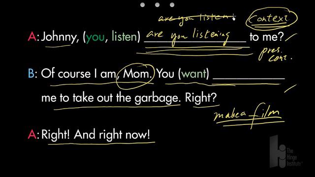 The Simple Present / The Present Continuous - Revision And Exercise 2A смотреть онлайн