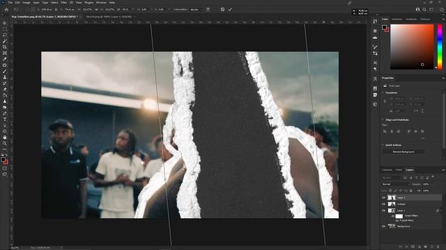 Paper rip transition con PHOTOSHOP e PREMIERE смотреть онлайн
