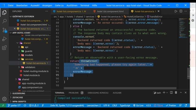 Tutoriel RxJS #17 - throwError() et EMPTY pour gerer les erreurs смотреть онлайн