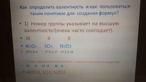 тема Валентность .Тема по химии для учащихся  7 классов