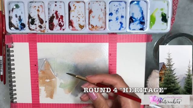 7 DAYS of CHRISTMAS CARD Making in Watercolors and GOLD INK смотреть онлайн